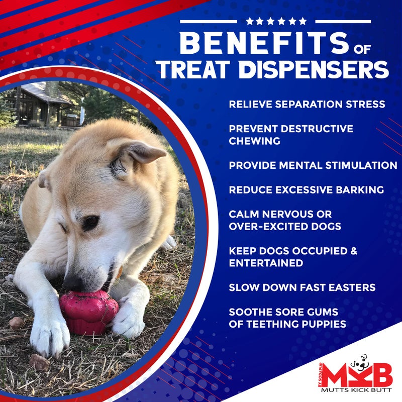 SodaPup MuttsKickButt Cupcake â€“ Durable Dog Treat Dispenser & Chew Toy Made in USA from Non-Toxic, Pet Safe, Food Safe Natural Rubber for Mental Stimulation, Problem Chewing, Calming Nerves & More - Image 4